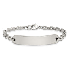 Chisel Stainless Steel Polished Cable Chain 6.75 inch ID Bracelet