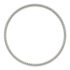 Chisel Stainless Steel Polished and Textured 2mm Slip on Bangle