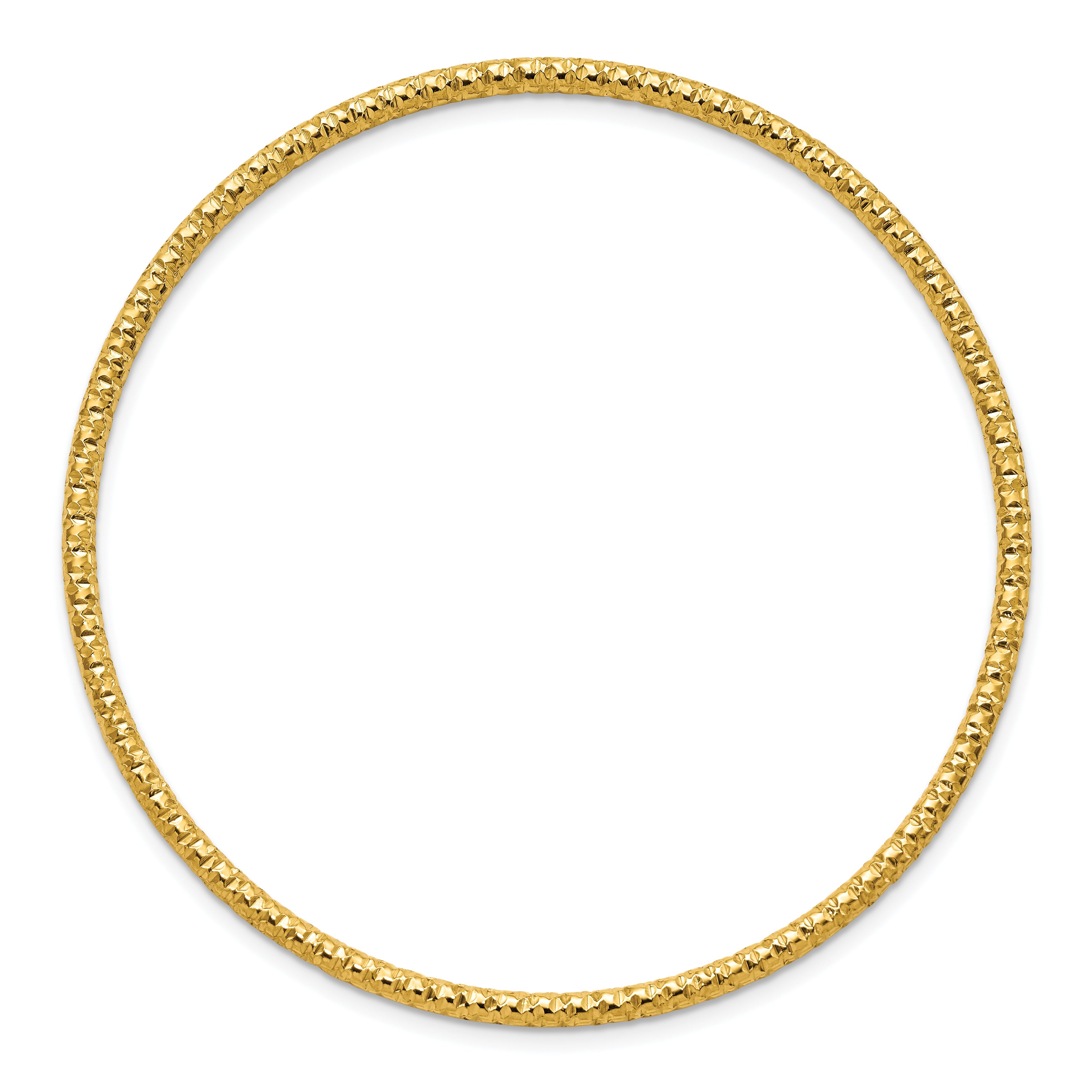 Chisel Stainless Steel Polished and Textured Yellow IP-plated 2mm Slip on Bangle Secondary image