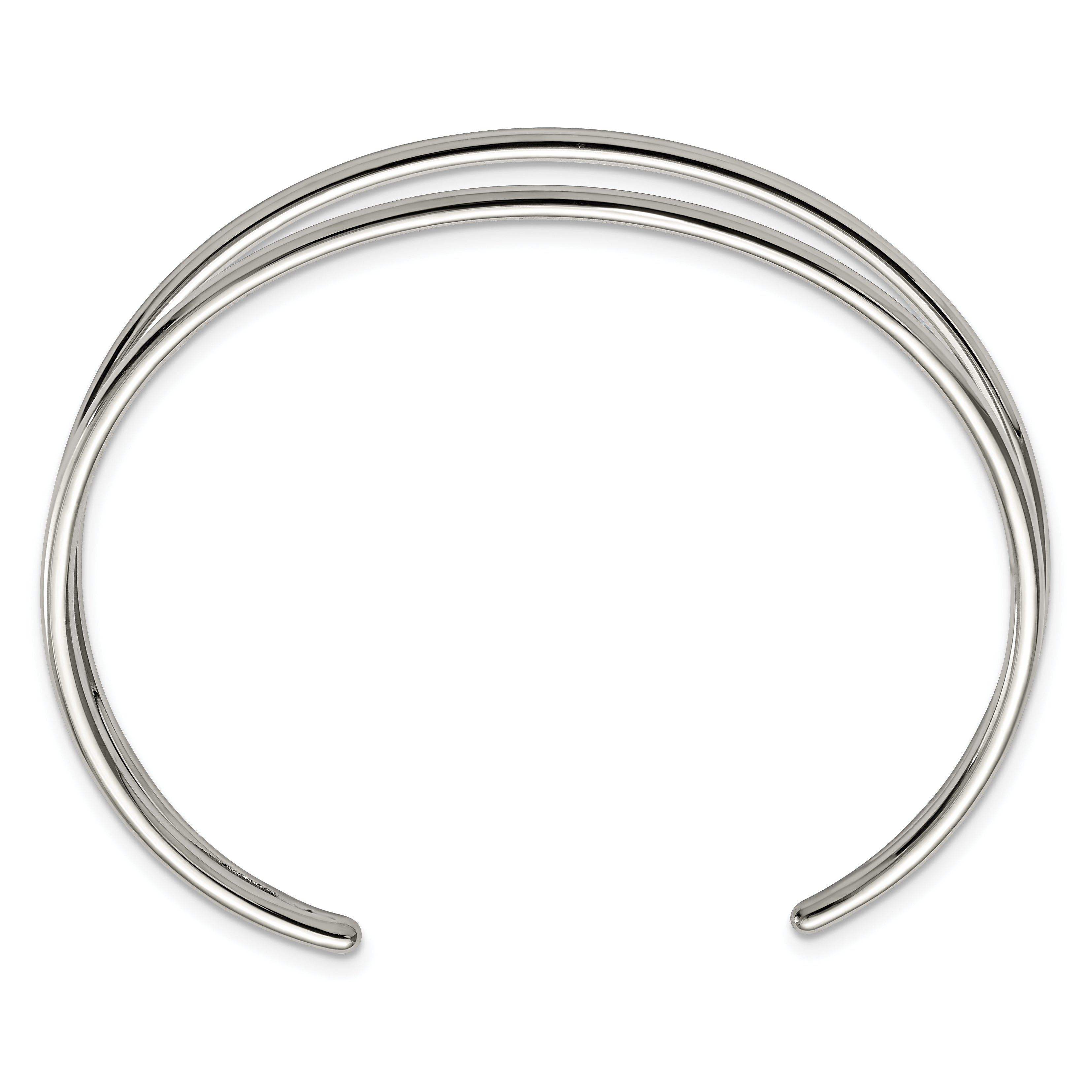 Chisel Stainless Steel Polished Cuff Bangle