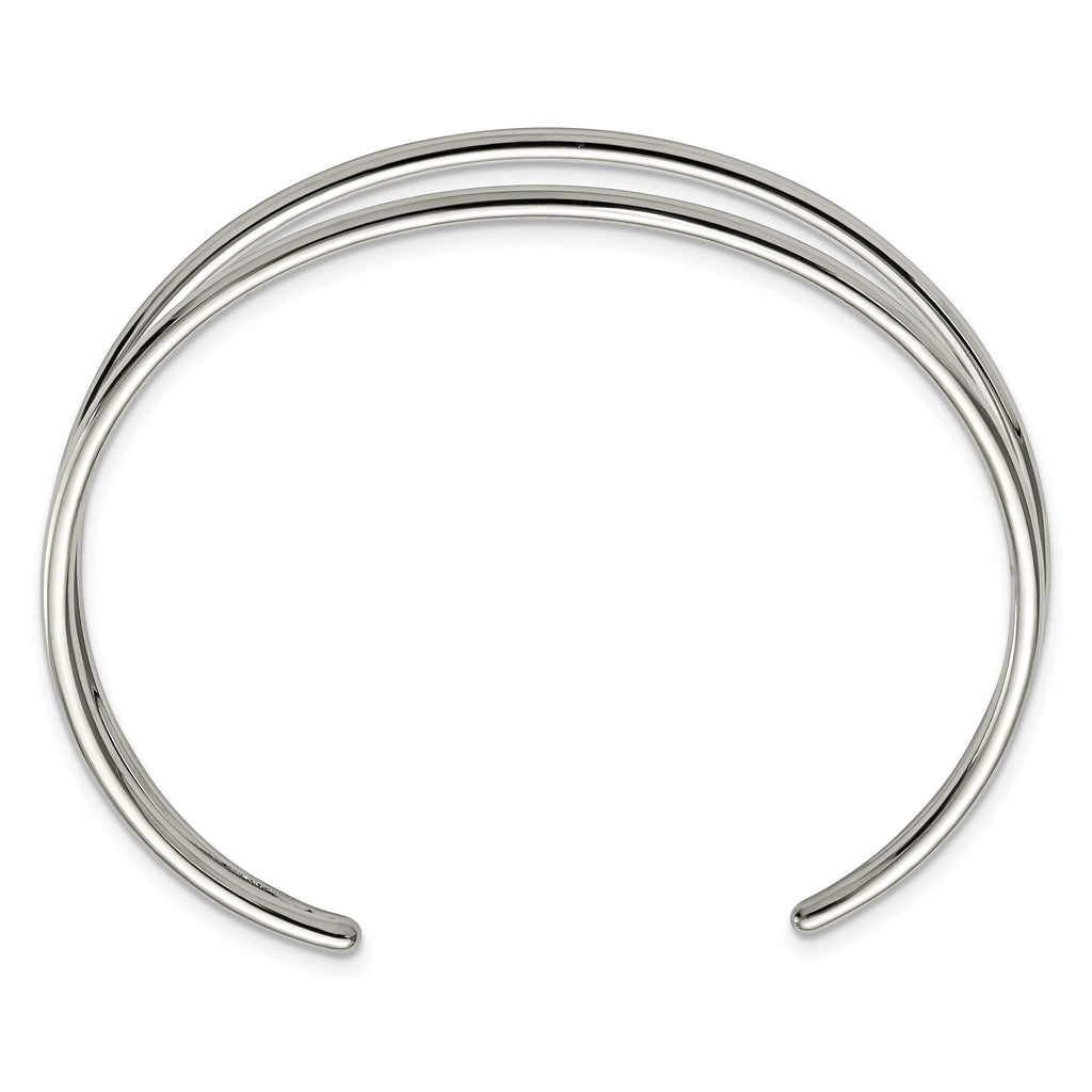 Chisel Stainless Steel Polished Cuff Bangle