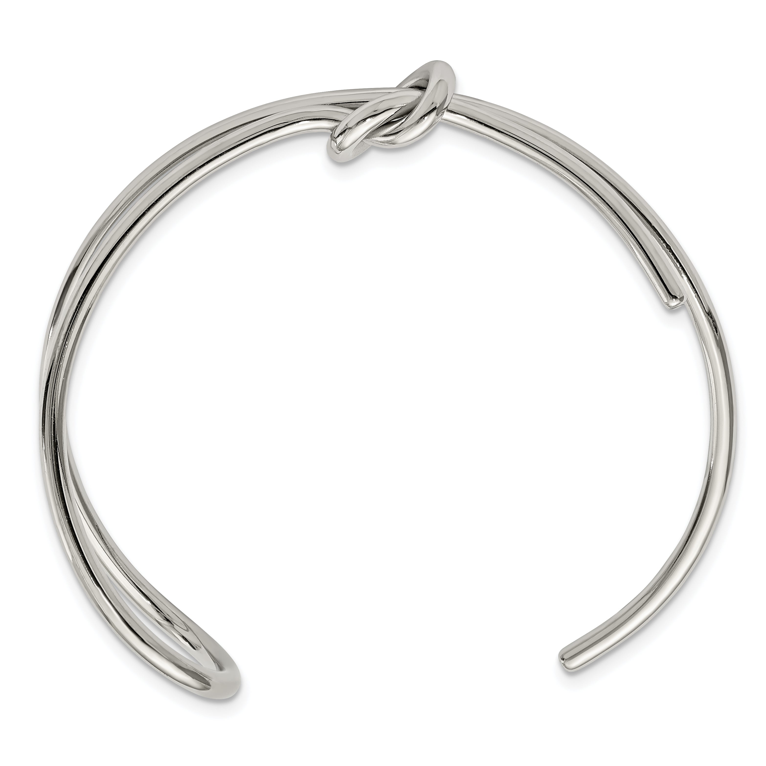 Chisel Stainless Steel Polished Knot Cuff Bangle Secondary image
