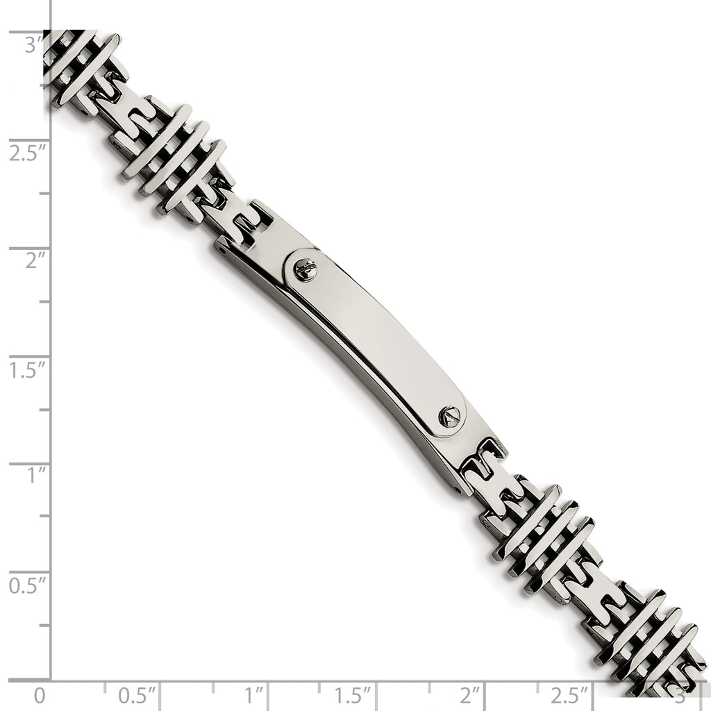 Polished ID Bracelet in Stainless Steel