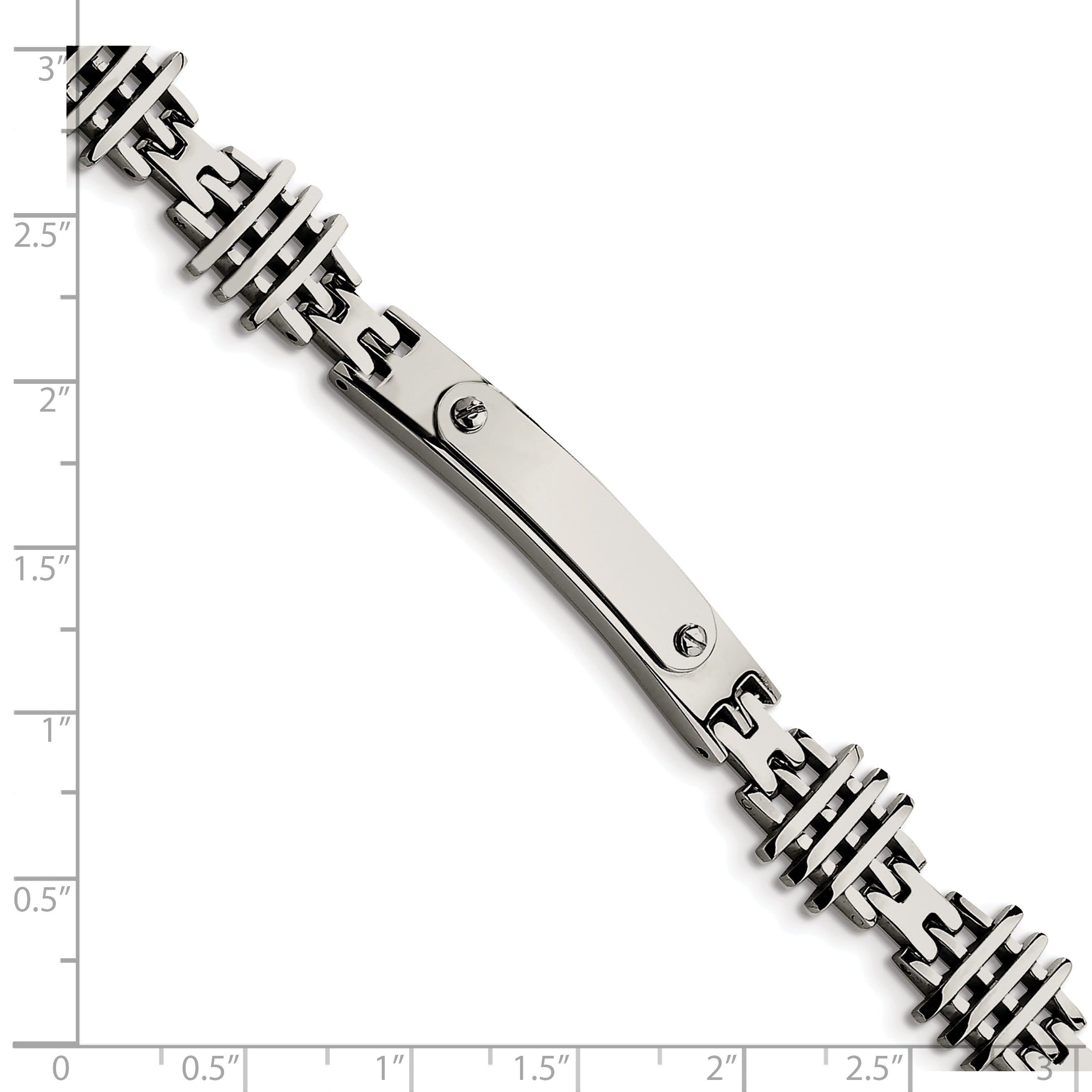Polished ID Bracelet in Stainless Steel