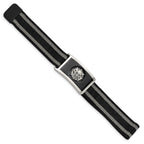 Skull Mesh Bracelet in Black IP-Plated Stainless Steel