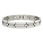 Brushed & Polished Link Bracelet in Stainless Steel