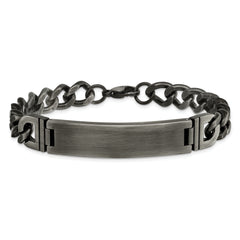 Chisel Stainless Steel Brushed Antiqued White Bronze Plated Curb Chain 8.75 inch ID Bracelet