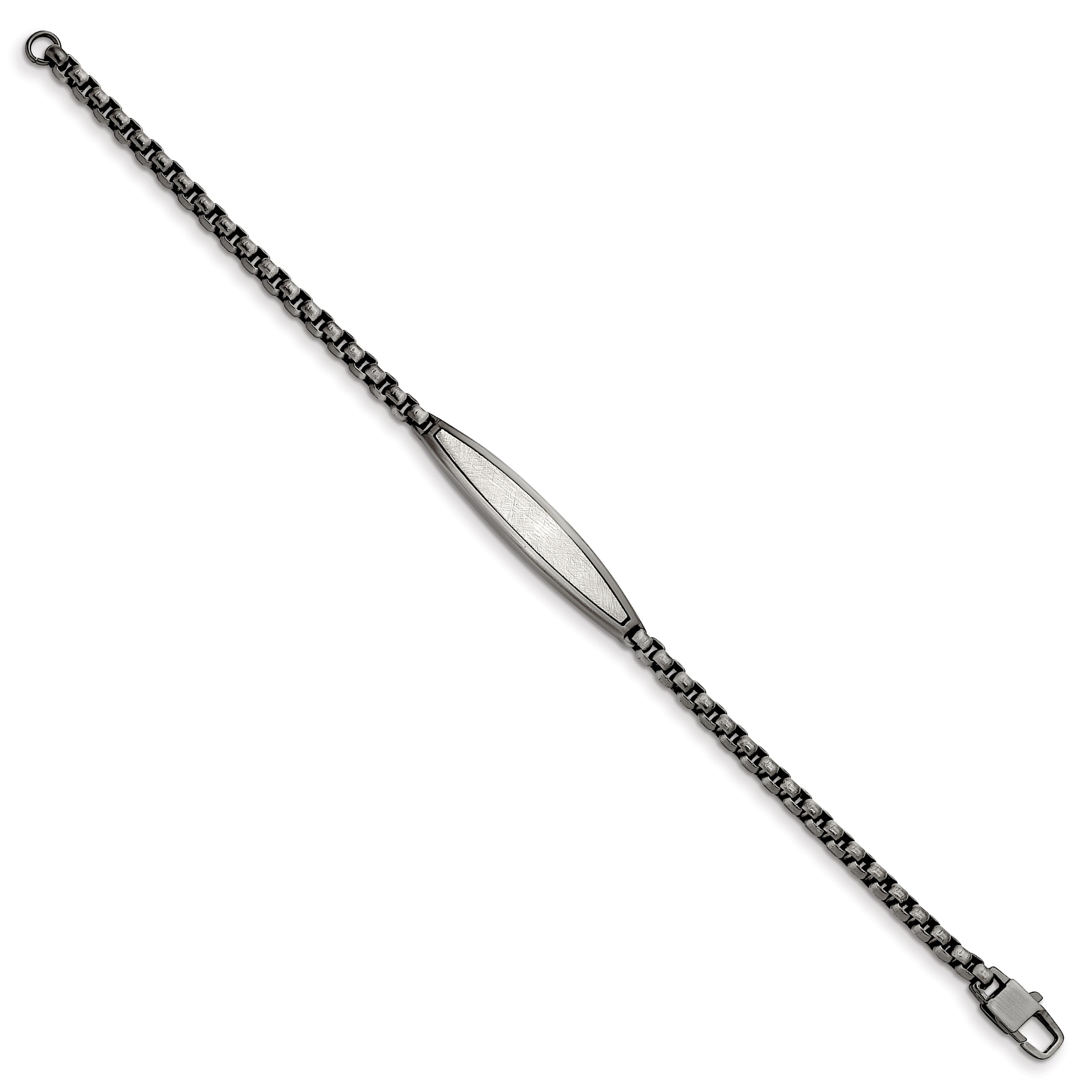 Chisel Stainless Steel Antiqued White Bronze Plated Scratch Finish 8.5 inch ID Bracelet