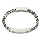 Heavy Wheat ID Bracelet in Stainless Steel, 6mm