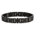 Antiqued Black IP Link Bracelet in Stainless Steel