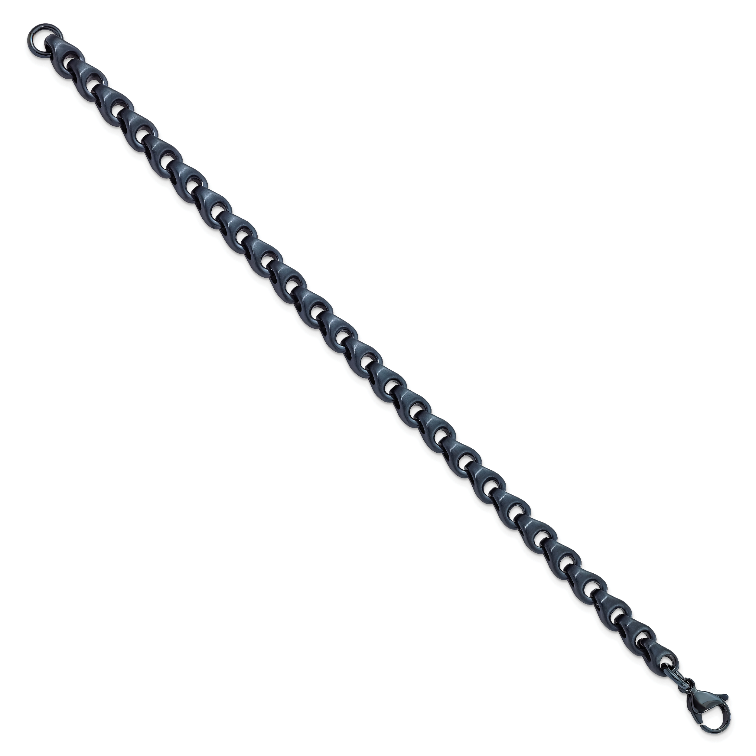 Chisel Stainless Steel Brushed Dark Grey/Blue IP-plated 5.75mm 8.5 inch Bracelet Secondary image