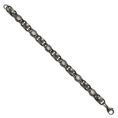 Chisel Stainless Steel Antiqued and Brushed 8.50mm 8.25 inch Bracelet