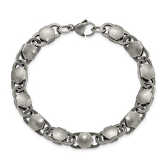 Chisel Stainless Steel Antiqued and Brushed 8.50mm 8.25 inch Bracelet