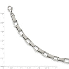 Polished Square Link Bracelet in Stainless Steel