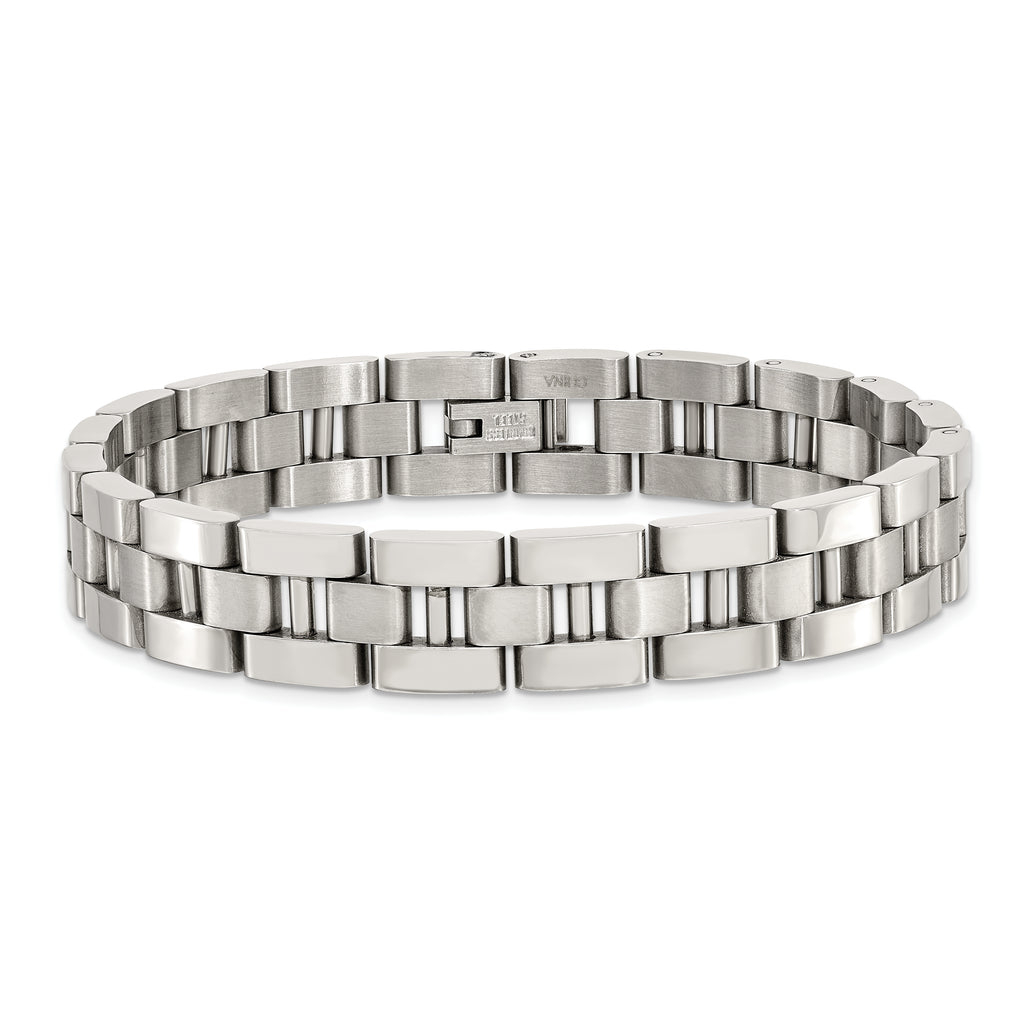 Chisel Stainless Steel Polished 8.5 inch Link Bracelet