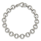 Polished Circle Link Bracelet in Stainless Steel