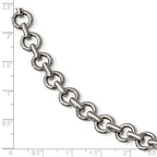 Polished Circle Link Bracelet in Stainless Steel