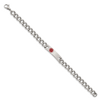 Medical ID Curb Chain Bracelet in Stainless Steel