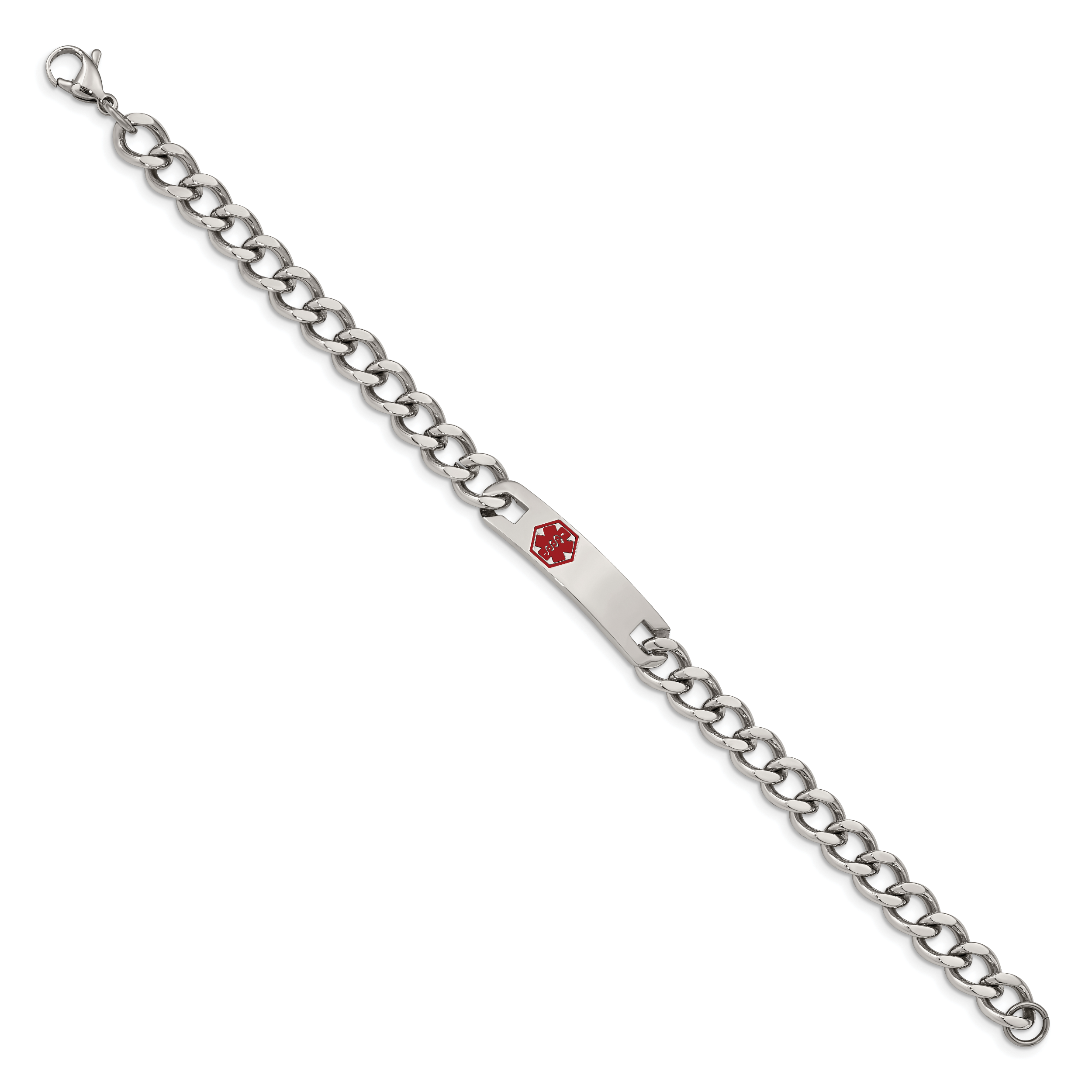 Medical ID Curb Chain Bracelet in Stainless Steel