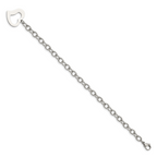 Open Heart Link Bracelet in Stainless Steel