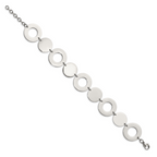 Polished Circle Link Bracelet in Stainless Steel