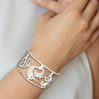Polished Dolphins Cuff Bangle in Stainless Steel