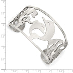 Polished Dolphins Cuff Bangle in Stainless Steel