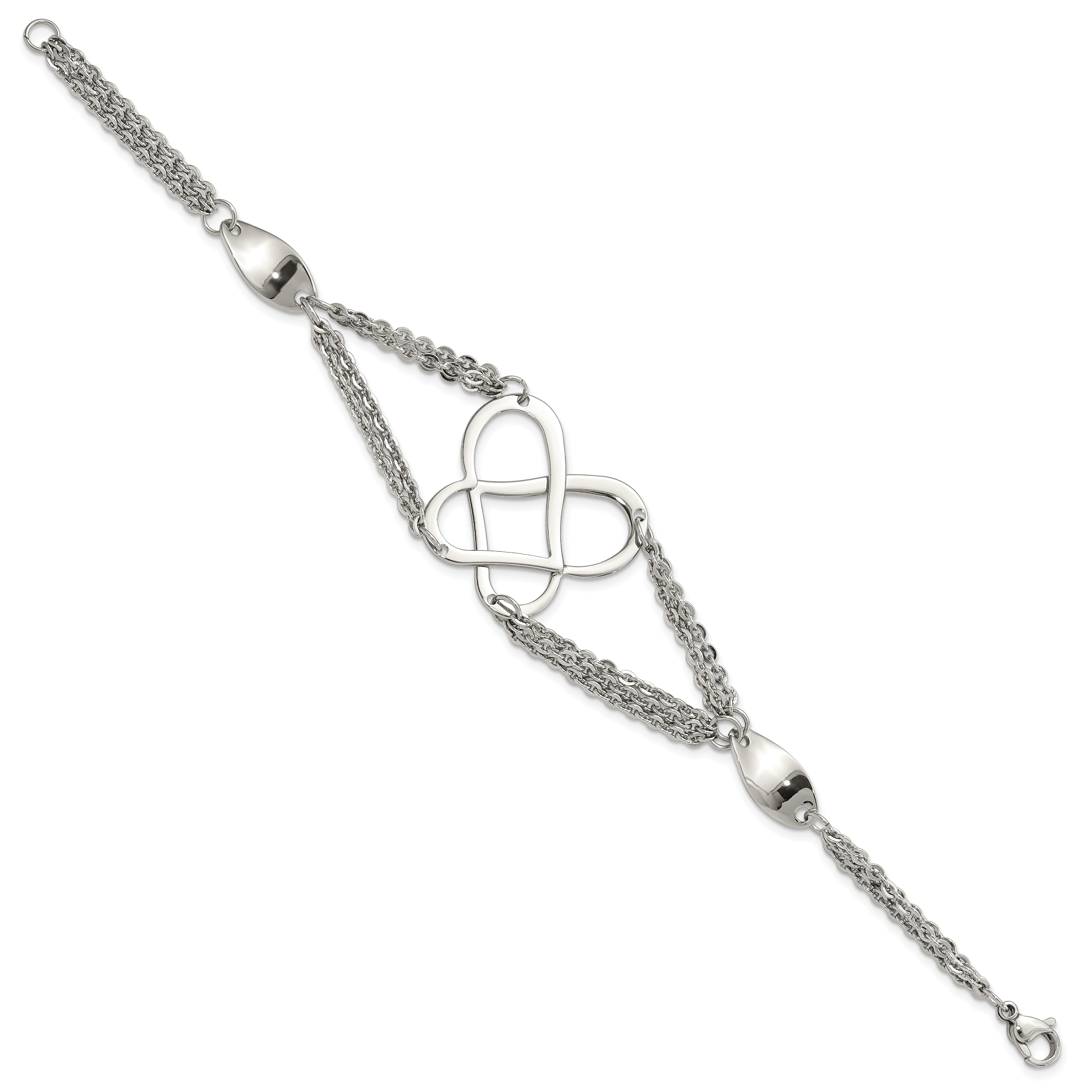 Stainless Steel Polished Fancy Butterfly Bracelet Secondary image