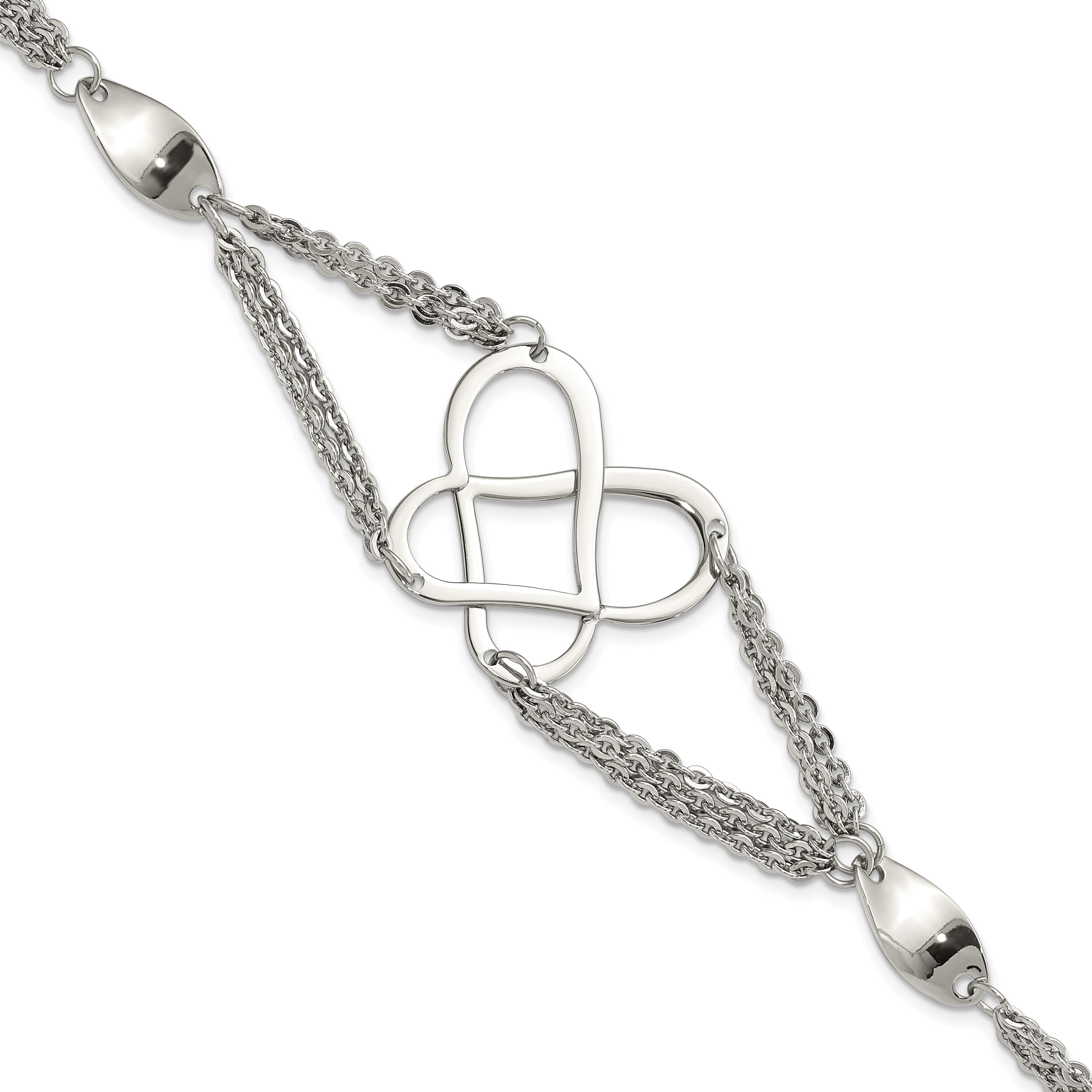 Stainless Steel Polished Fancy Butterfly Bracelet Main image