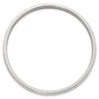 Stainless Steel Polished Crystal Round Slip-on Bangle
