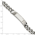 Polished Curb Chain ID Bracelet in Stainless Steel