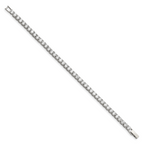 CZ Tennis Bracelet in Stainless Steel