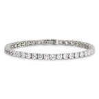 CZ Tennis Bracelet in Stainless Steel