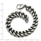 Heavy Wheat Chain Bracelet in Stainless Steel, 10mm