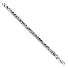 Chisel Stainless Steel Polished 8.5 inch Spiga Chain Bracelet