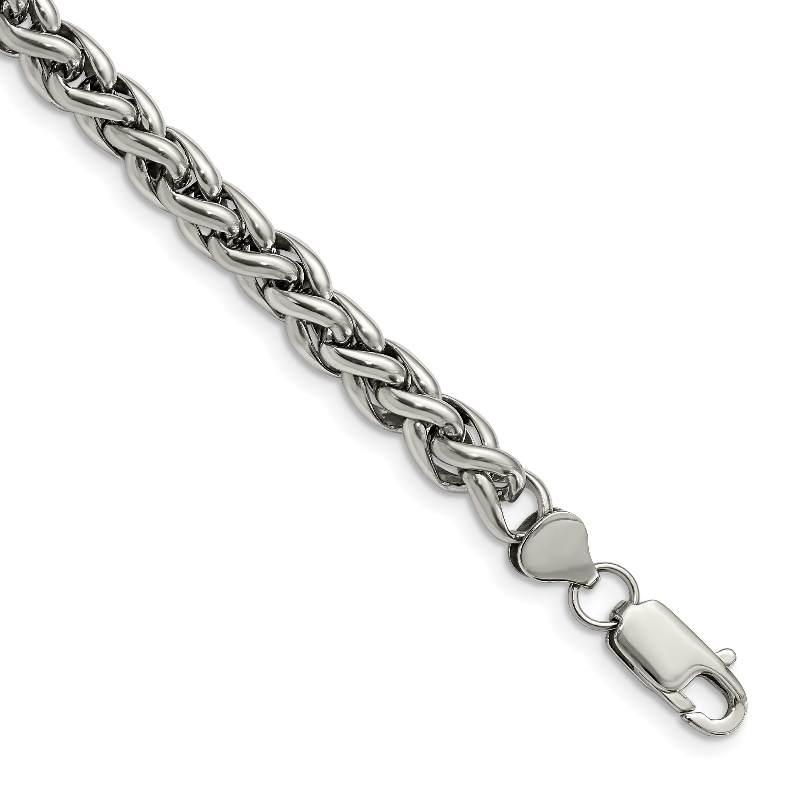 Chisel Stainless Steel Polished 8.5 inch Spiga Chain Bracelet Main image