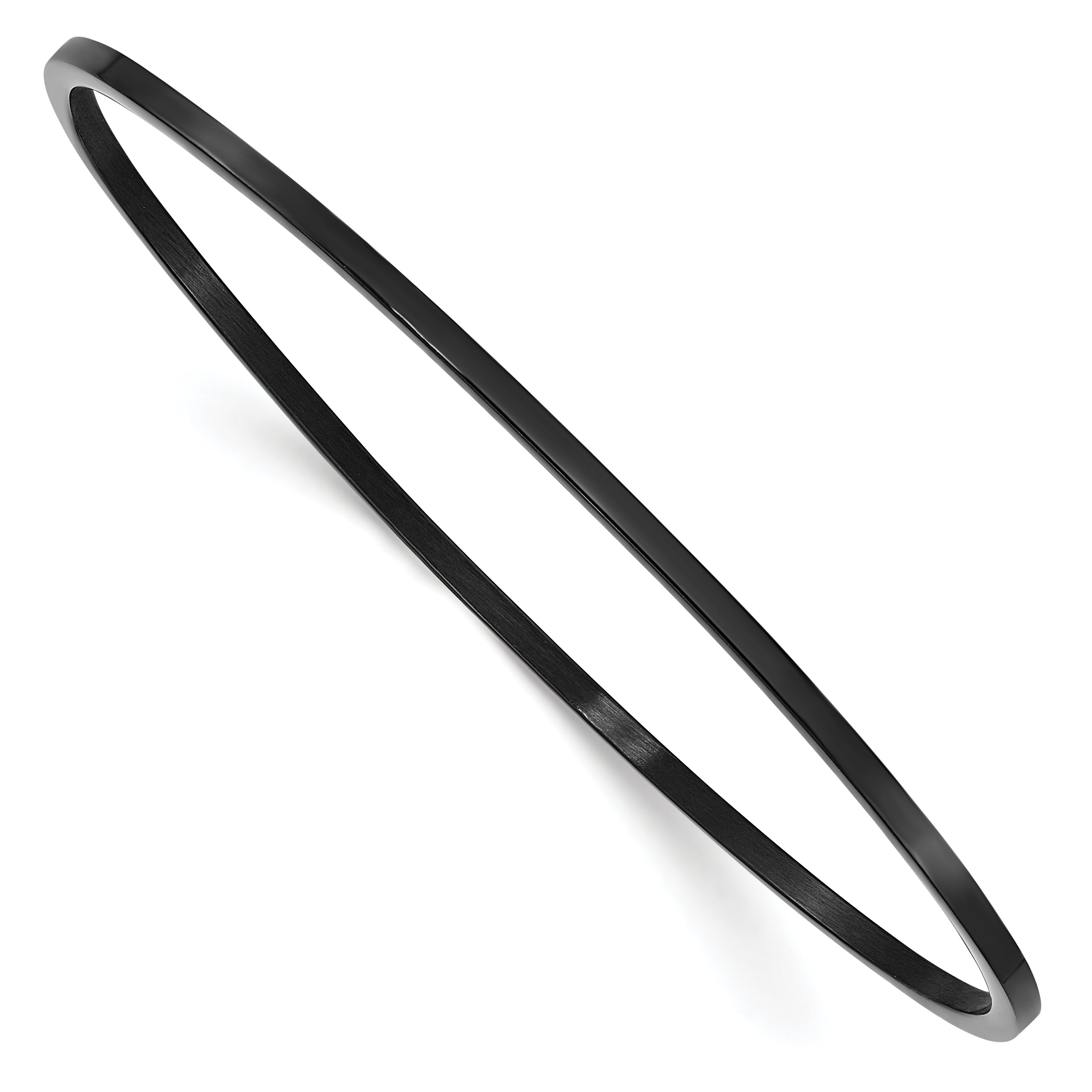Chisel Stainless Steel Polished Black IP-plated 2mm Bangle Main image