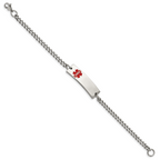 Medical ID Curb Chain Bracelet in Stainless Steel