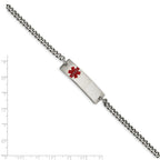 Medical ID Curb Chain Bracelet in Stainless Steel