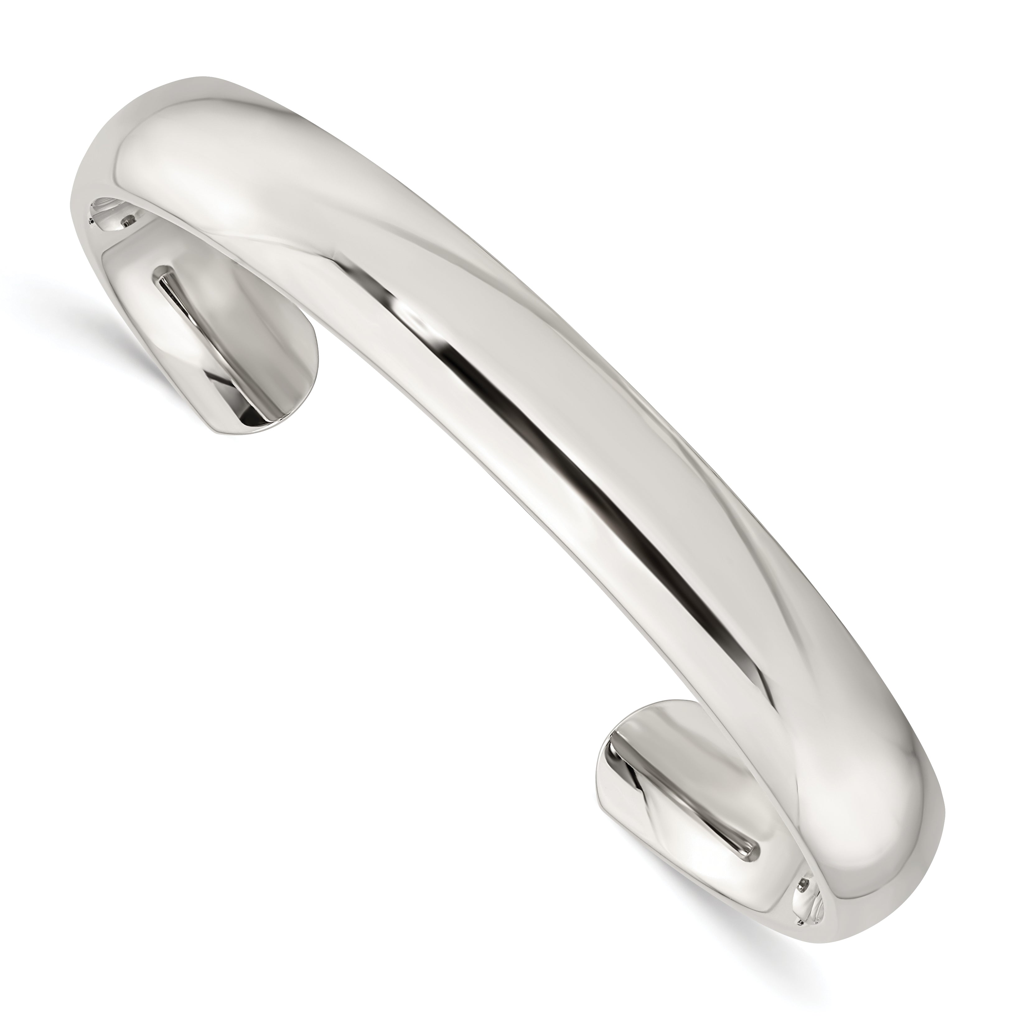 Chisel Stainless Steel Polished 10mm Cuff Bangle Main image