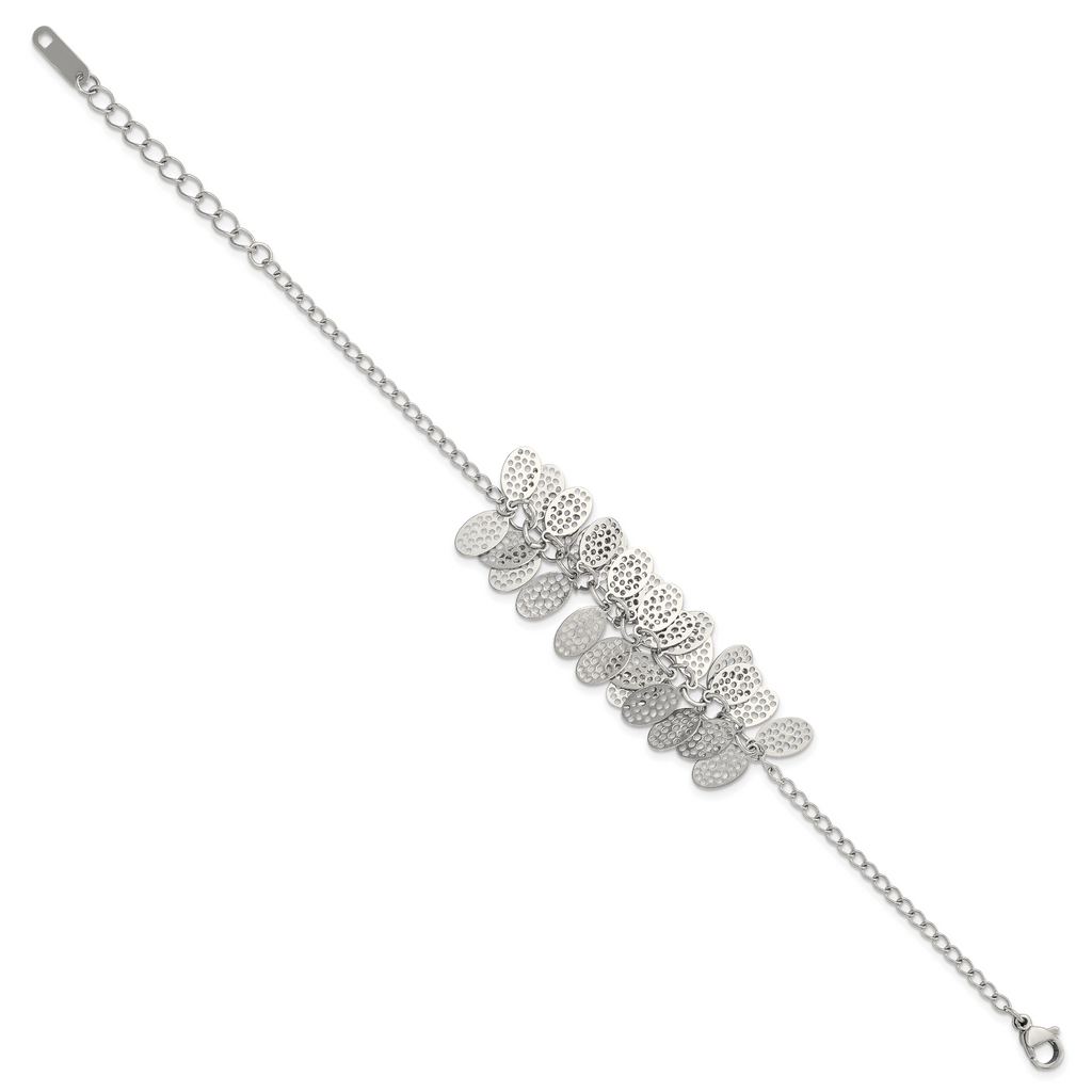 Oval Dangle Bracelet in Stainless Steel