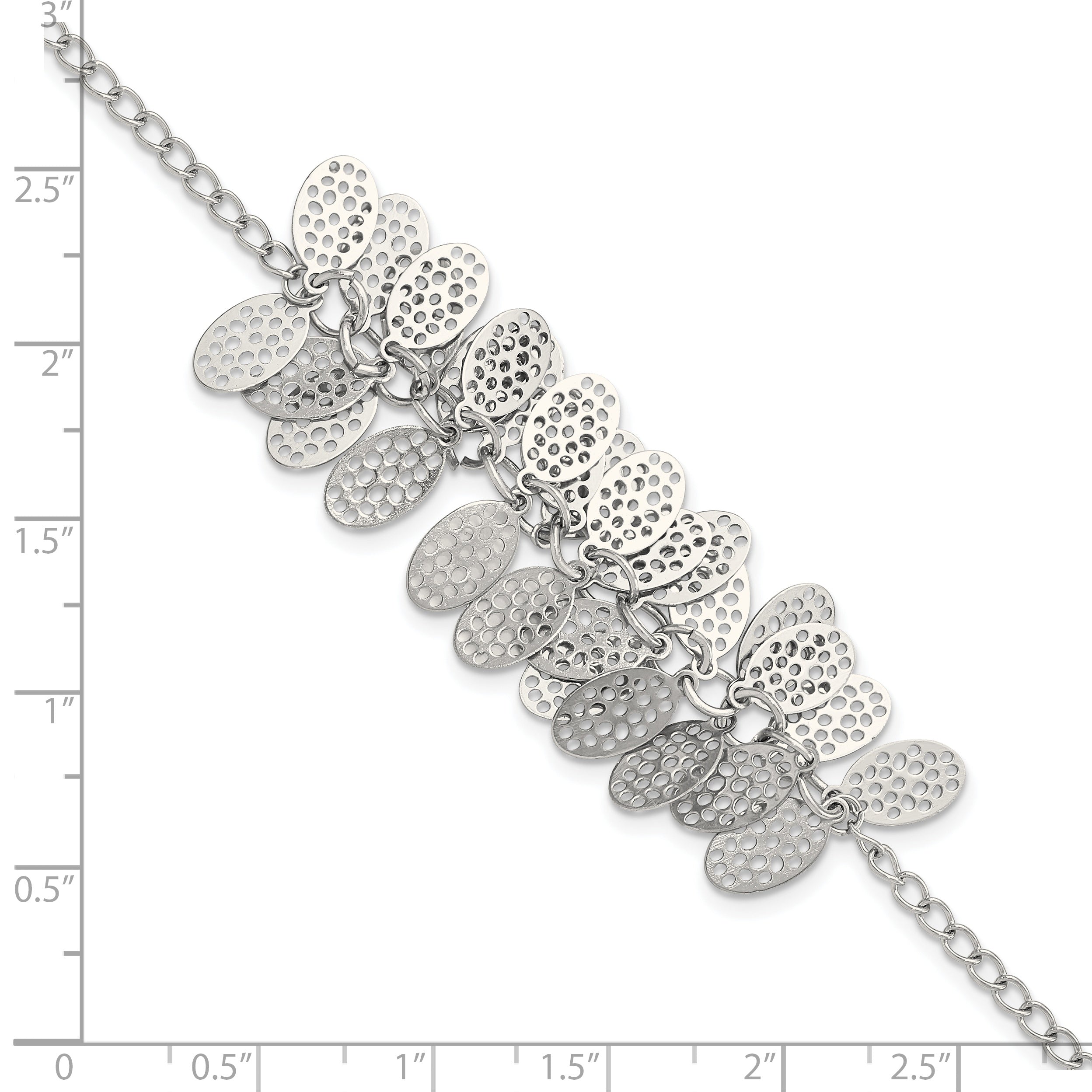 Oval Dangle Bracelet in Stainless Steel