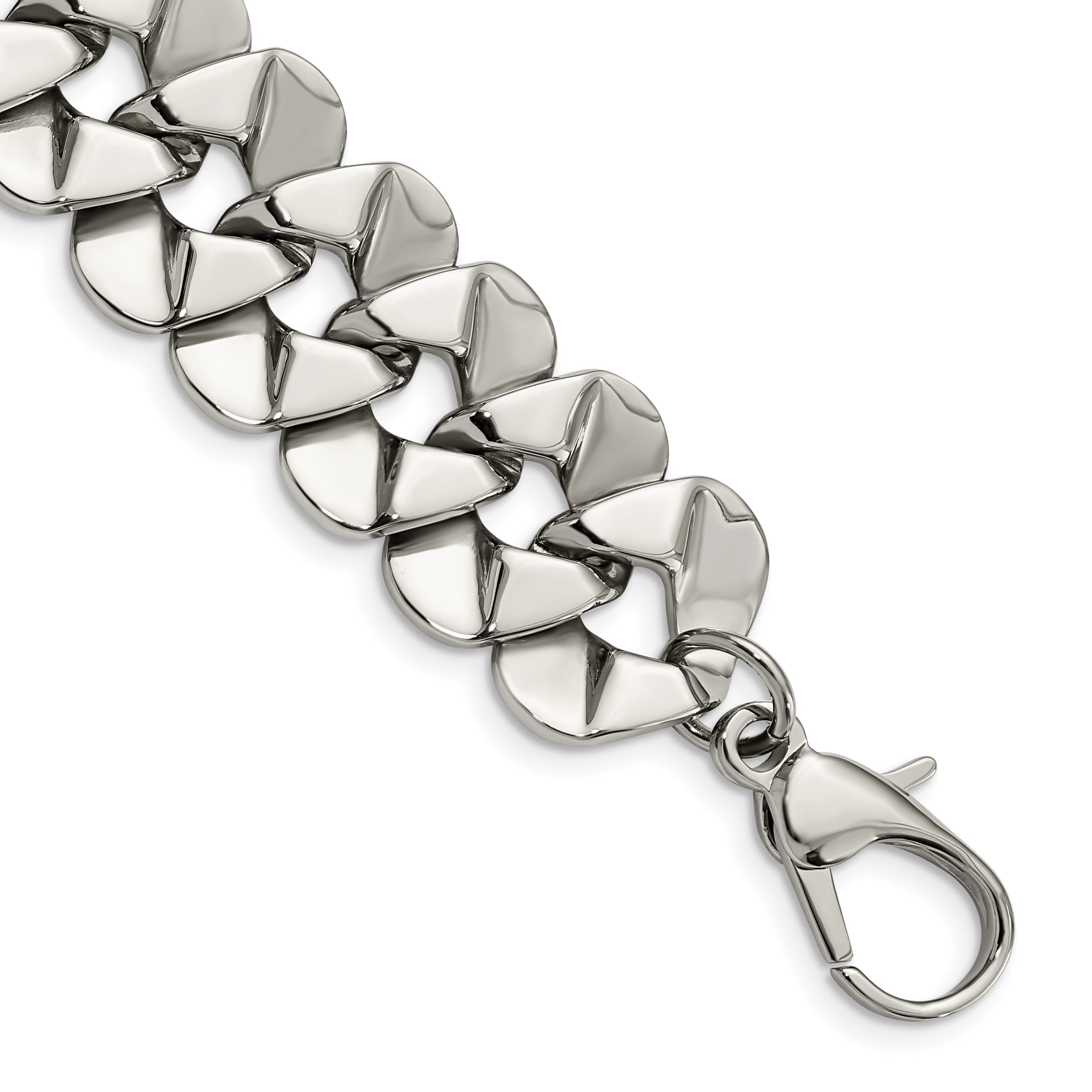 Stainless Steel Polished Oval Link 8.5in Bracelet Main image