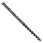 Chisel Stainless Steel Antiqued and Polished 8.5 inch Dragon Scale Link Bracelet