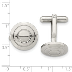 Stainless Steel Polished Cufflinks for Men in Gift Box