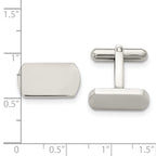 Stainless Steel Polished Cufflinks with Engravable Gift-Ready Design