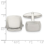 Stainless Steel Polished Cufflinks, Engravable and Gift Boxed