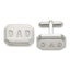 Chisel Stainless Steel Polished Enameled Dad Cufflinks