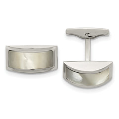 Chisel Stainless Steel Polished Cat's Eye Cufflinks