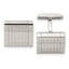 Stainless Steel Polished Laser Design Square Cufflinks